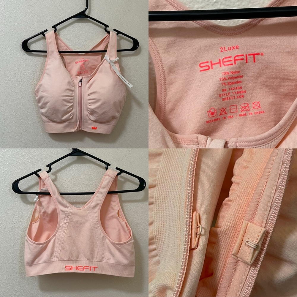 •SHEFIT• Lounge Bra Low Impact Full Zip Seamless